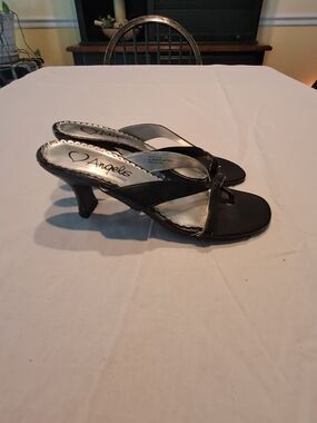Angels Black Women's Heeled Sandals Size 7M